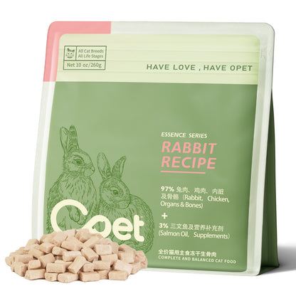 OPET Freeze-Dried Raw Cat Food – Rabbit Recipe with Salmon Oil