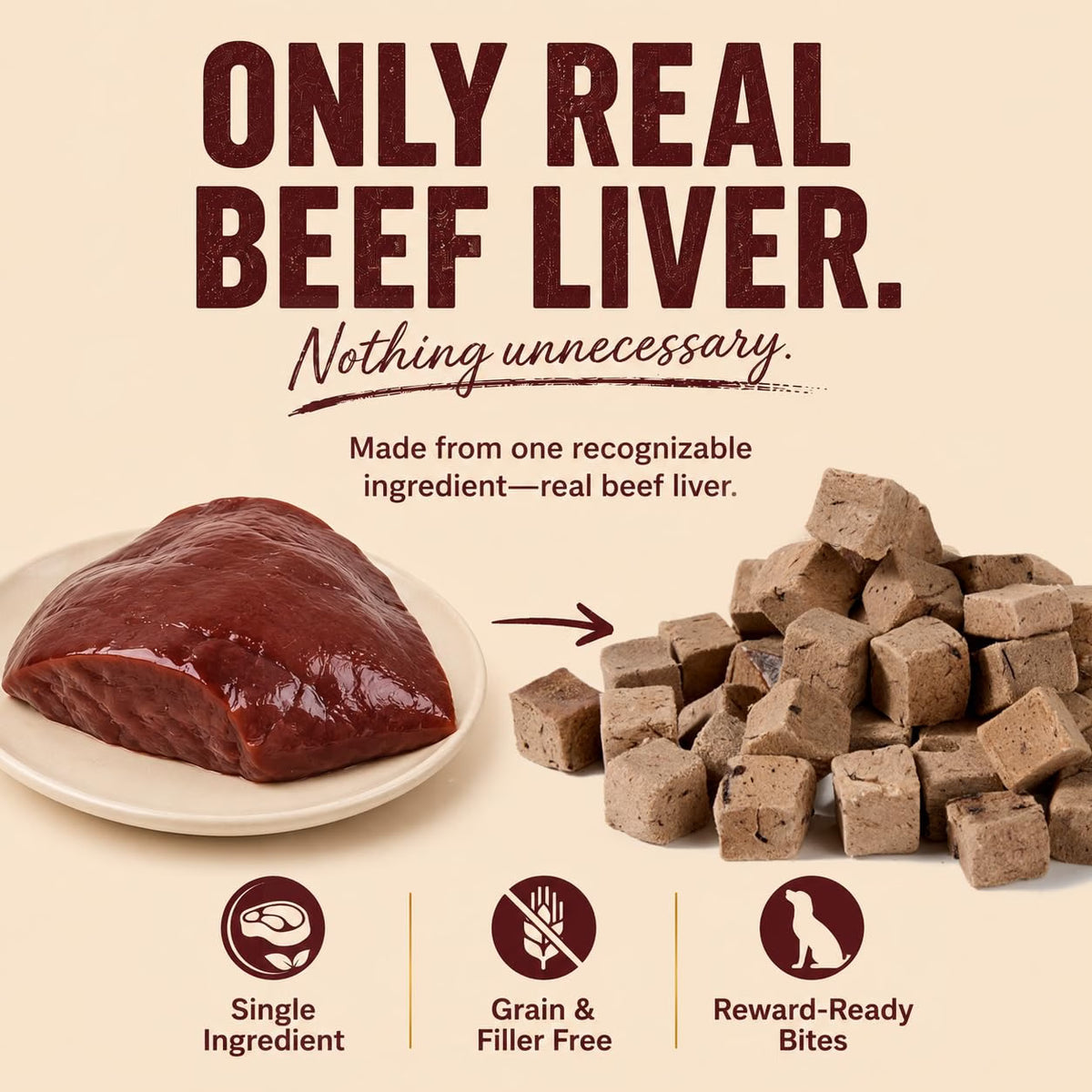 OPET Freeze Dried Beef Liver Treats for Dogs & Cats