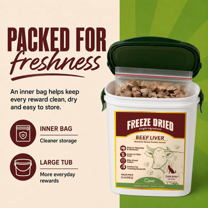 OPET Freeze Dried Beef Liver Treats for Dogs & Cats