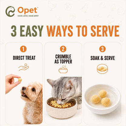 OPET Purr Bites Freeze Dried Cat Treats(Quail Egg Yolk, 2.8g)