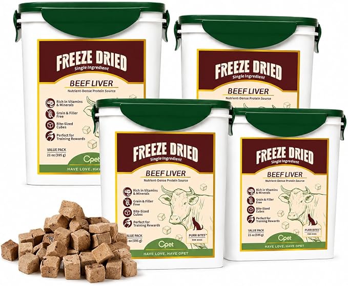OPET Freeze Dried Beef Liver Treats for Dogs & Cats