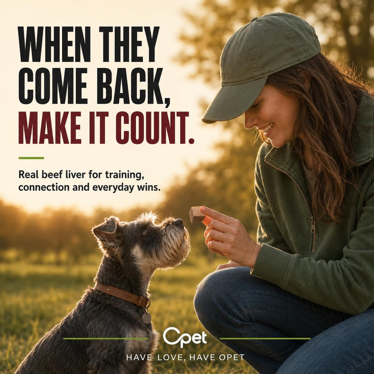 OPET Freeze Dried Beef Liver Treats for Dogs & Cats