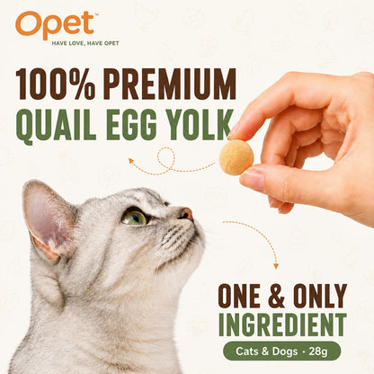 OPET Purr Bites Freeze Dried Cat Treats(Quail Egg Yolk, 2.8g)