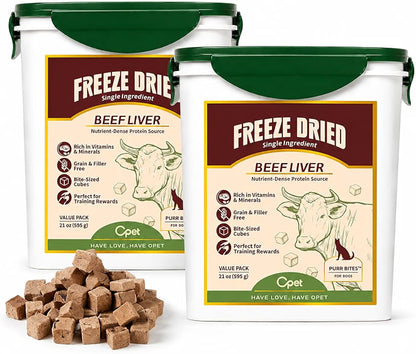 OPET Freeze Dried Beef Liver Treats for Dogs & Cats