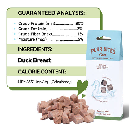 OPET Purr Bites Freeze Dried Cat Treats (Duck, 45g)